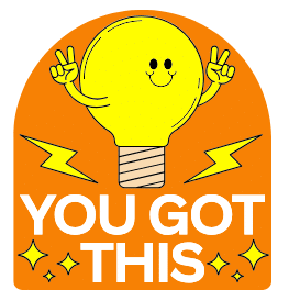 lamp icon saying &ldquo;you got this"