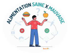 Un adolescent essaie de jongler avec un régime alimentaire sain