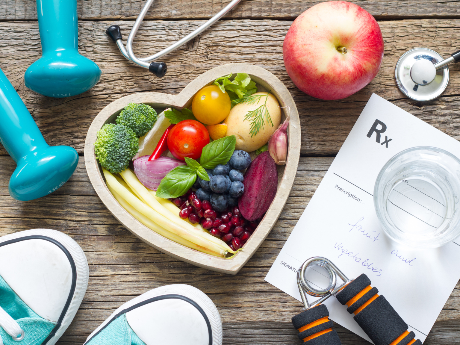 Healthy food in a plate